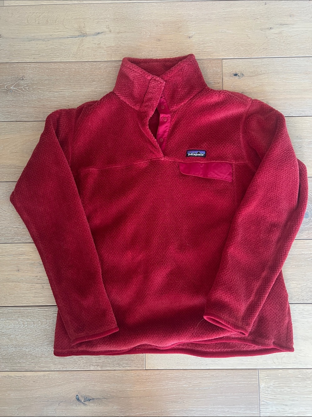 Patagonia Red Snap-Front Fleece Pullover